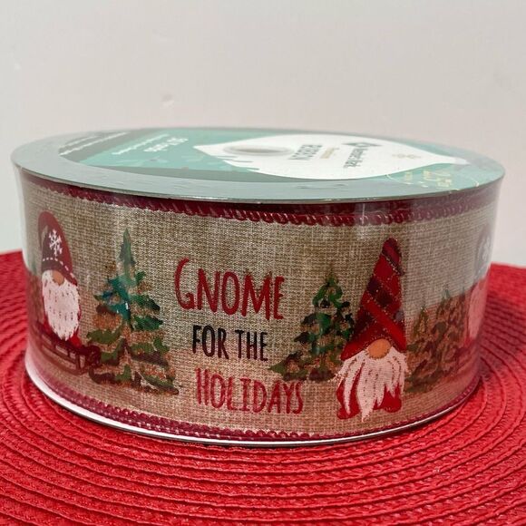 Members Mark Wired Ribbon Gnomes 50 yards NWT - Picture 2 of 5